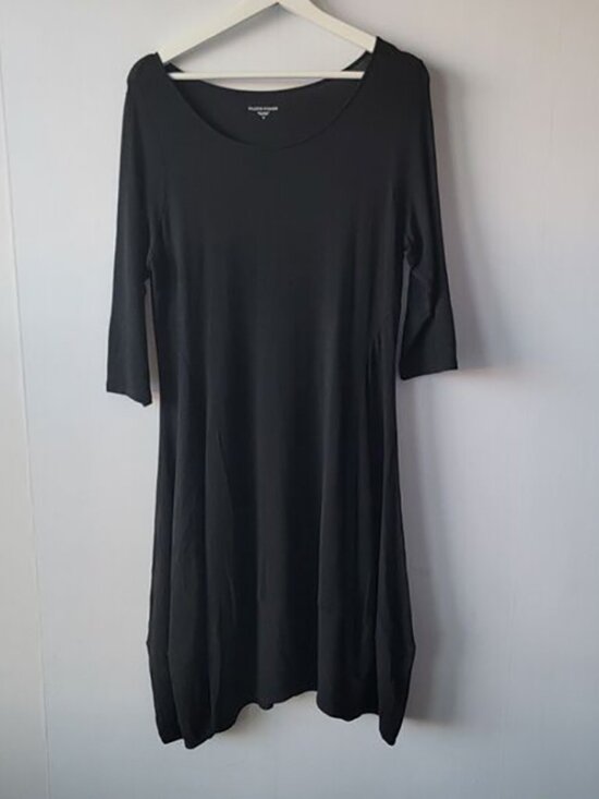 Dresses & Skirts - eileen fisher Viscose Jersey Dress womens size M short sleeve black